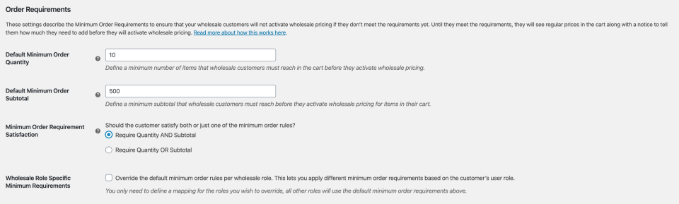 screenshot of Wholesale Suite